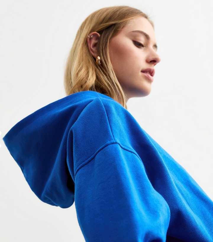Bright Blue Pullover Hoodie | New Look