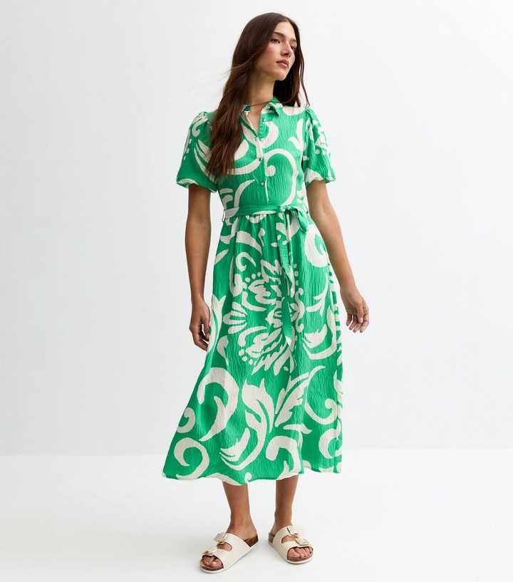 green emerald velvet dress Sea Ceci Embroidery Shirt Dress | Green | Size M main image 1