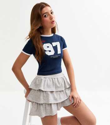 Girls Grey Jersey Rara Skort