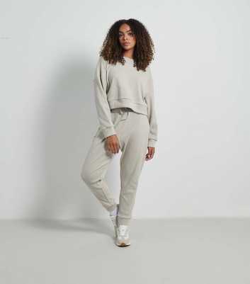 Rise by Zara McDermott Stone Chunky Knit Joggers