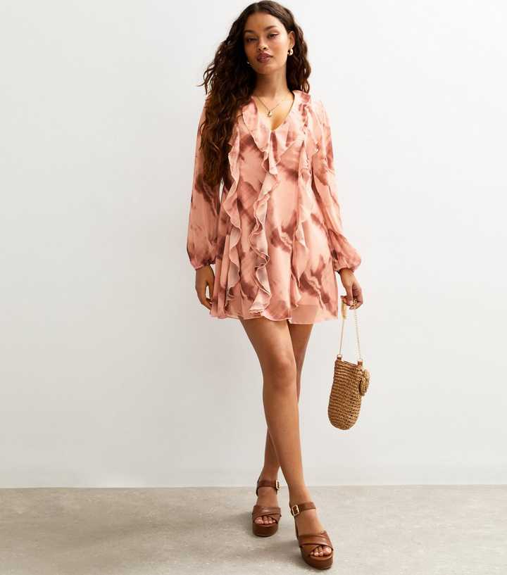 sachin and babi light blue dress Navy Dorothy Perkins Chiffon Ruffle Front Pleated Skirt Midi Dress main image 0