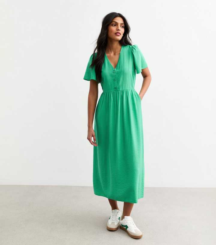 chinese dress ladies Women's Long Sleeve Linen Button Down Midi Dress main image 0