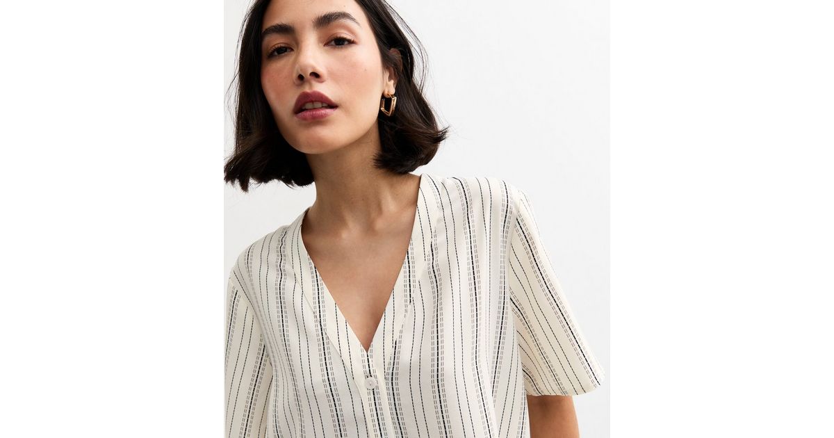 Morning Lights Button Up Top Cream