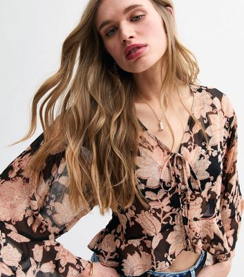 Pink Paisley Print Crinkled Chiffon Blouse | New Look