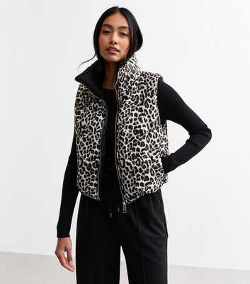 Gini London Grey Animal Print Gilet