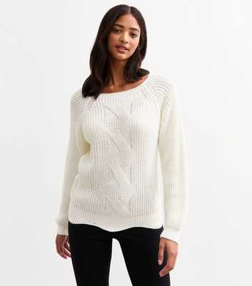 Gini London Cream Chunky Knit Jumper