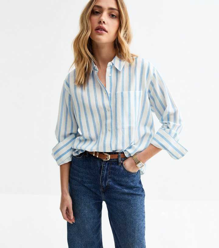 Blue Striped Long Sleeve Shirt