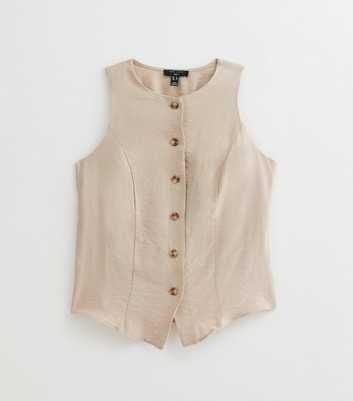 Tall Stone Crew Neck Woven Waistcoat