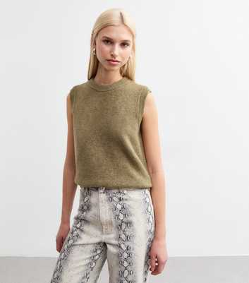 Khaki Knitted Vest