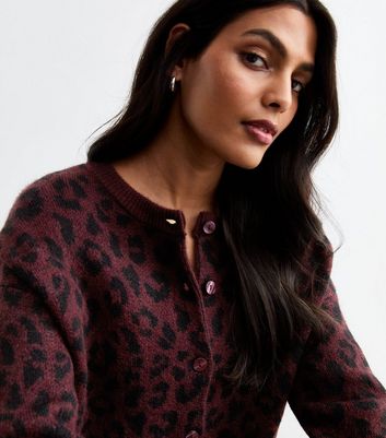 Animal Print Cardigan Red Leopard Cardigan Red Animal Print