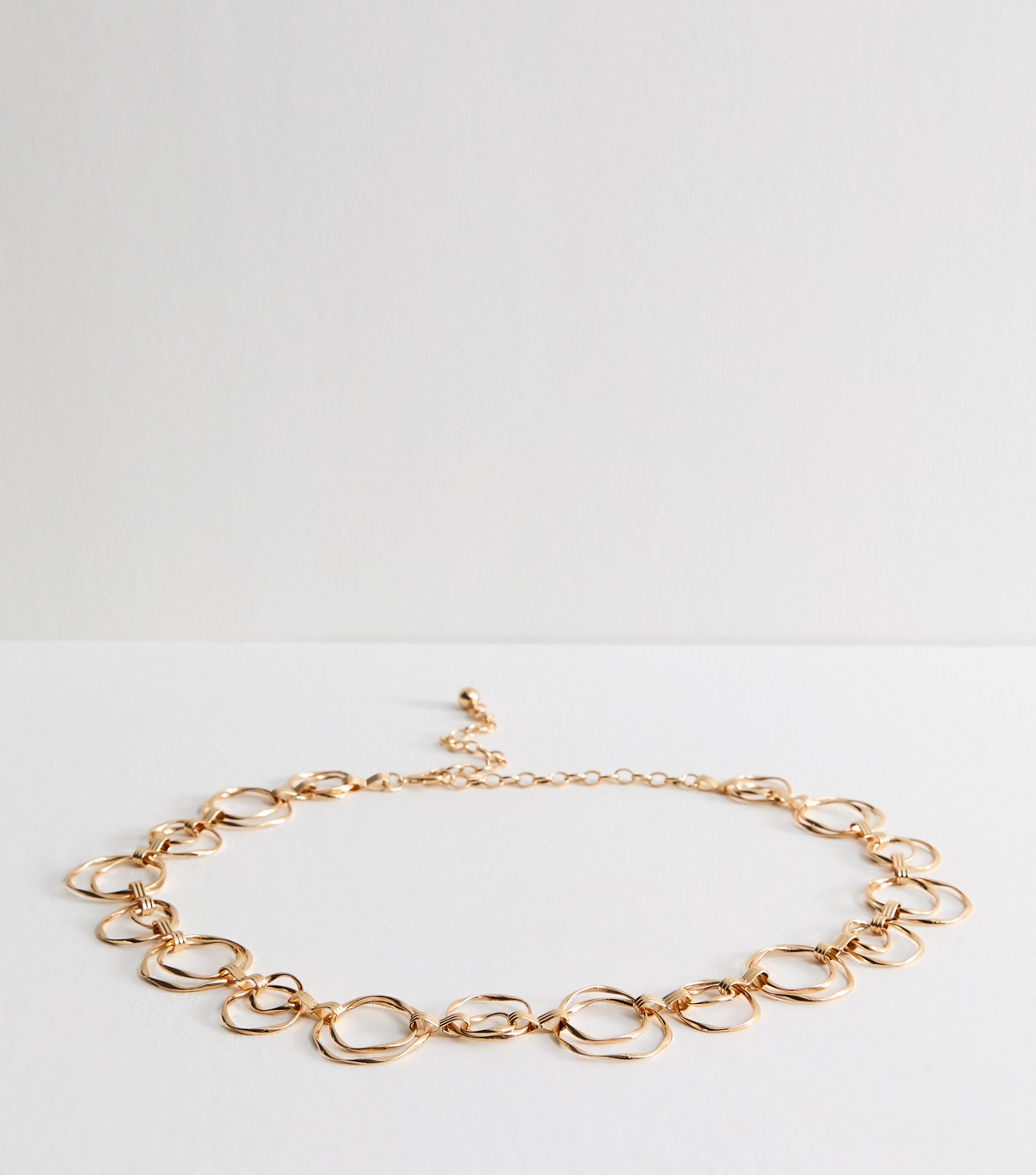 Gold Tone Ring Chain Belt New Look