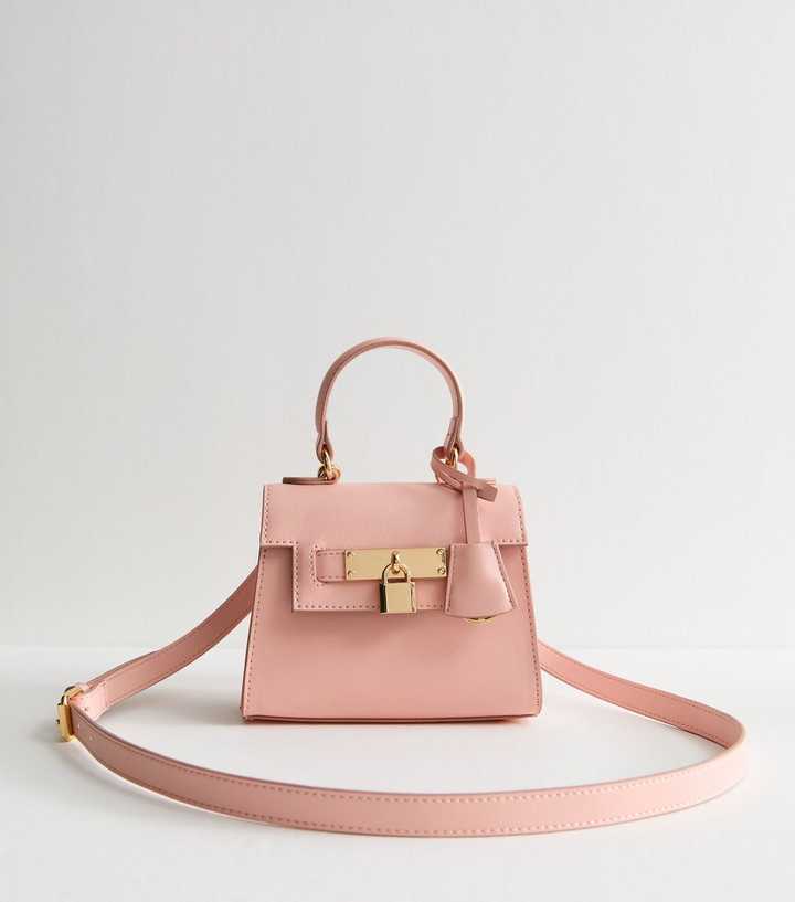 Light Pink Mini Top Handle Crossbody Bag