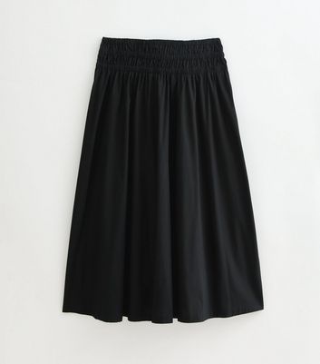 ●ROUGHNECK● Shirred Waist Band Midi Skirt / Black Shirred Waist Band Midi Skirt Black - roughneck | 60