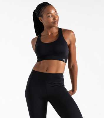 Dare 2b Black Don't Sweat It Medium Impact Sports Bra