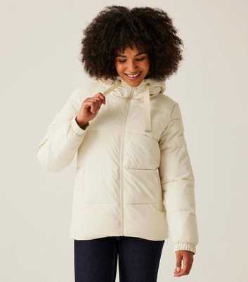 Regatta Cream Hooded Tiered Shell Jacket