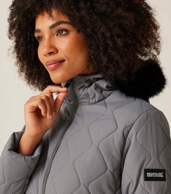 Regatta Grey Fritha III Insulated Quilted Coat New Look