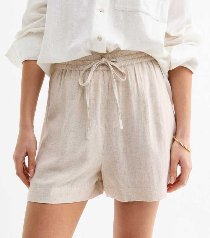 Short En Lin Pour Femme – Taille L – Neuf Avec étiquettes – Marque ERIKA – Style été Décontracté