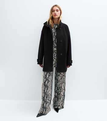 Off White Soft Touch Crinkle Textured Snake Print Trousers