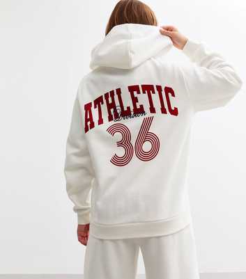 Girls White 36 Print Hoodie