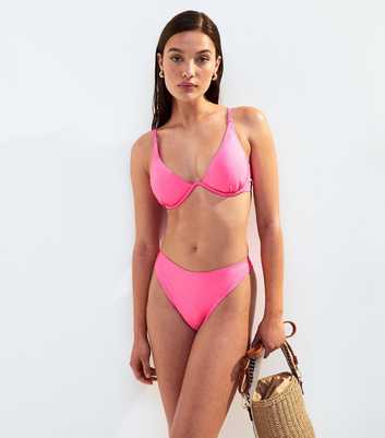 Bright Pink Underwired Bikini Top