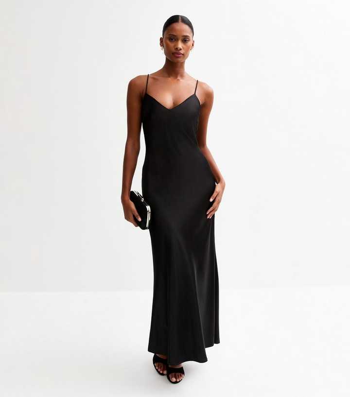 new look silk dress Vintage 1950's Black Silk Taffeta New Look Era Cocktail Dress By Suzy Xtabay Vintage
