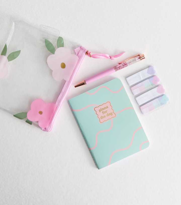 Green Floral Notebook and Stationery Set | New Look