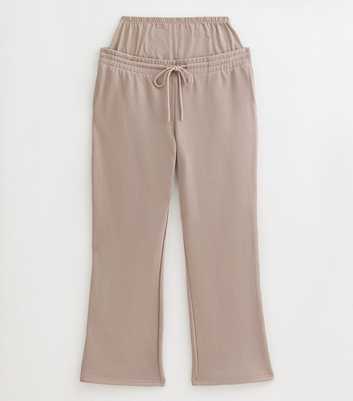 Maternity Brown Wide Leg Joggers