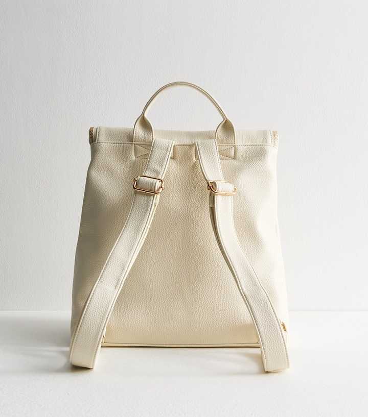 cream faux leather backpack Vegan Snakeskin Purse - Gemma and a padded laptop sleeve that comfortably fits a 13 laptop Cream Vegan Leather Backpack