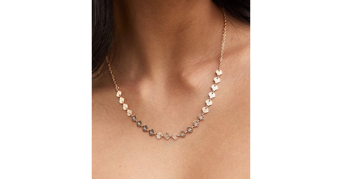 glamjulz Flat Link Gold Necklace