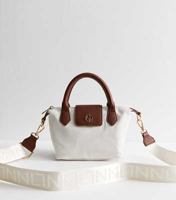 Cream Contrast Trim Mini Crossbody Bag