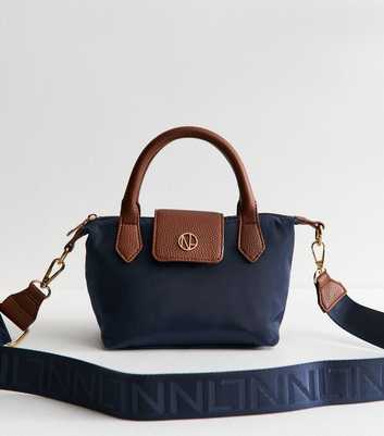 Navy Contrast Trim Mini Crossbody Bag