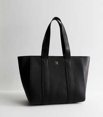 Black Logo Detail Tote Bag