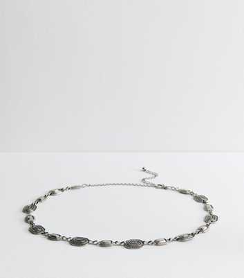 Silver Rope Charm Chain Belt