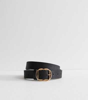 Black Faux Leather Belt