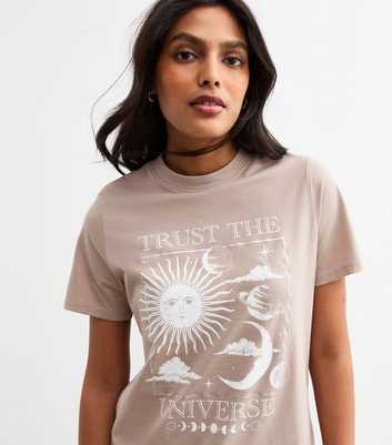 Light Brown Trust The Universe T-Shirt