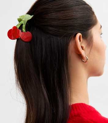 Red Cherry Hair Claw Clip