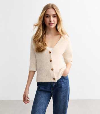 Sunshine Soul Cream Sparkly Knitted Cardigan