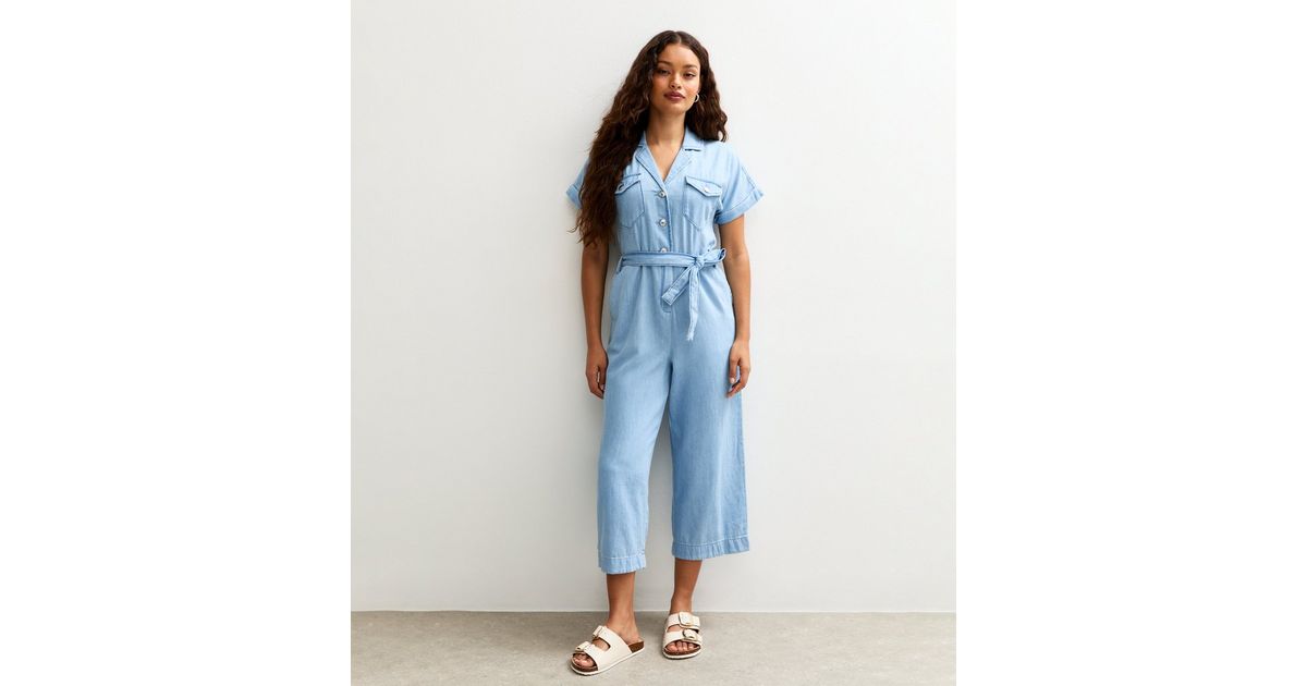 5212266 Light Blue Skinny Denim Jumpsuit
