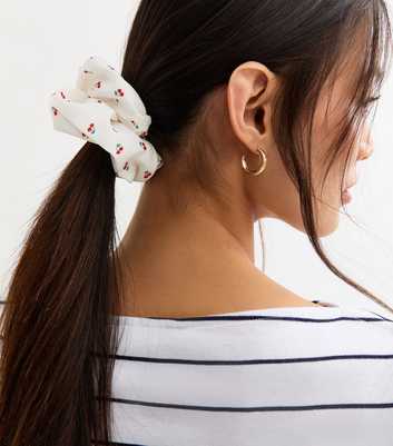 Red Cherry Print Scrunchie