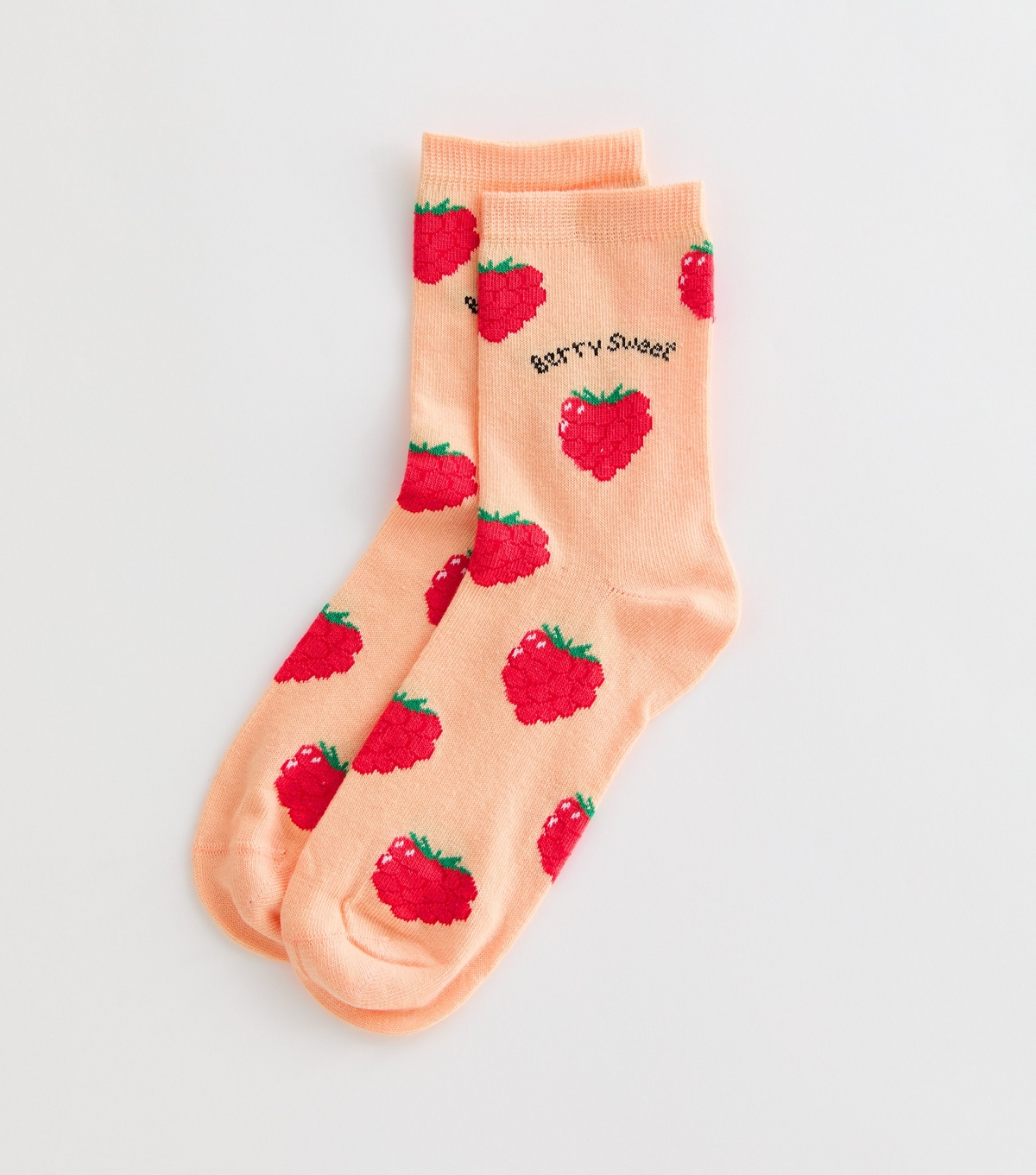 Orange Berry Sweet Raspberry Socks New Look