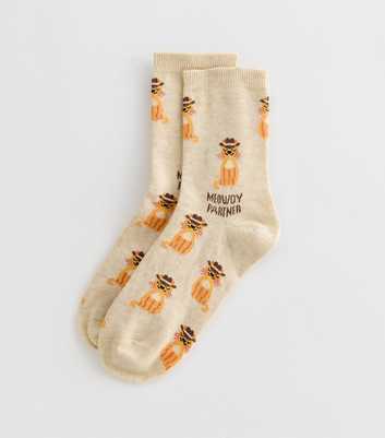 Cream Meowdy Partner Socks