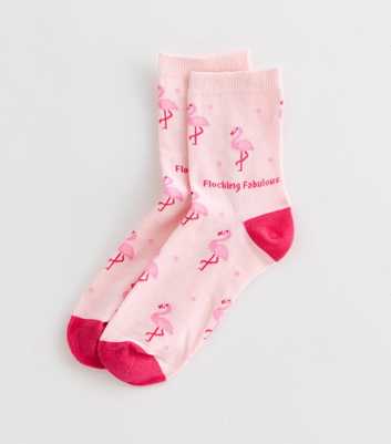 Pink Flocking Fabulous Flamingo Socks 