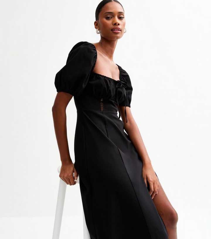 Formal Dresses Calvin Klein Women's Puff-Sleeve Jewel Neck Sheath