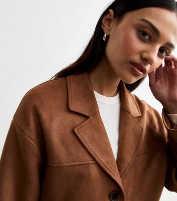 Suede womens coat on sale