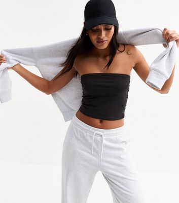 Black Jersey Bandeau Top | New Look