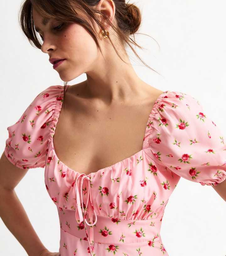open lace back dress Milkmaid Women's Summer Floral Split Maxi Dress main image 0
