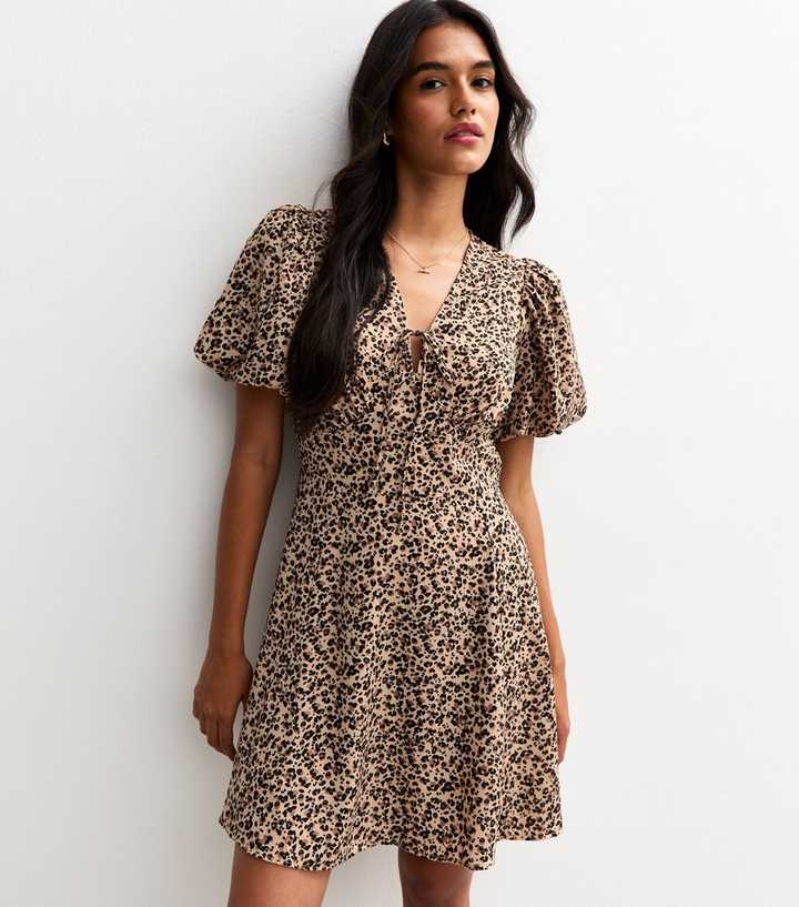brown leopard print dress new look Vacation Dress in Vintage Leopard Print