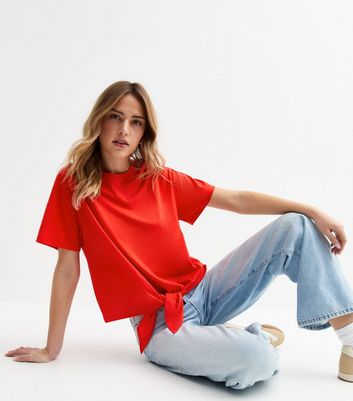 ladies tie front t shirt