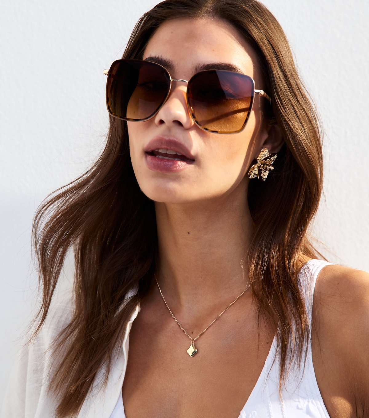 Brown Oversized Square Sunglasses New Look