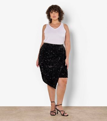 Plus size velvet skirts hotsell